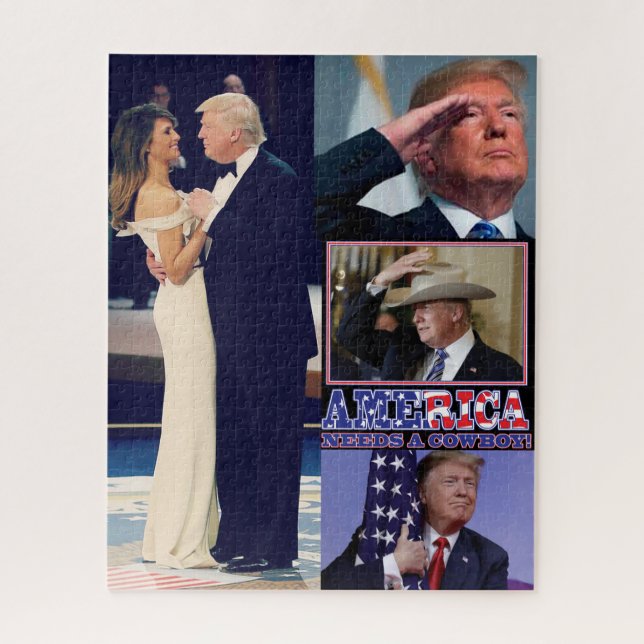 Puzzle Le président Trump - L'Amérique a besoin d'un cowb (Vertical)