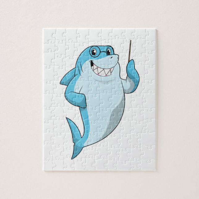 Puzzle Le requin comme enseignant avec pointeur (Vertical)