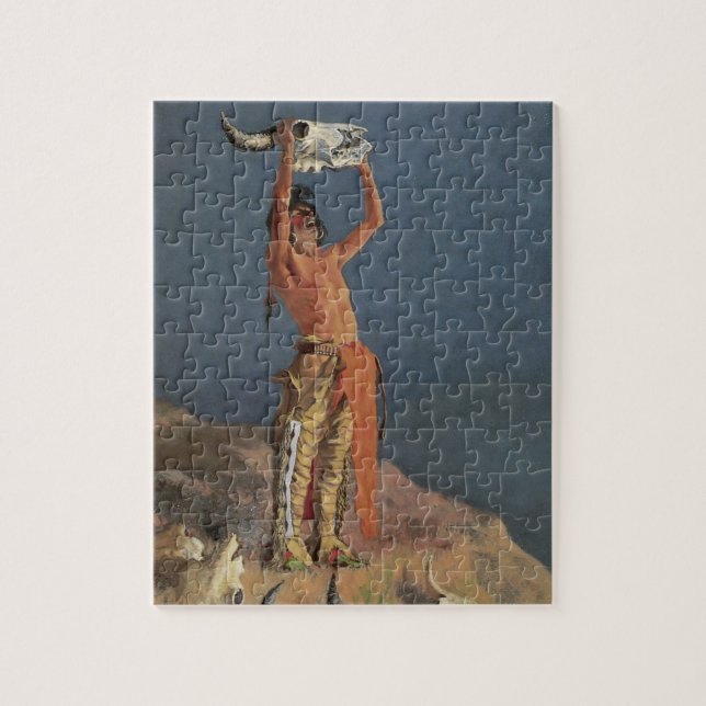 Puzzle Le retour du bison by Frederic Remington (Vertical)