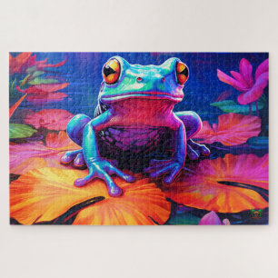 Puzzle Le rêve de la grenouille : l'étang coloré