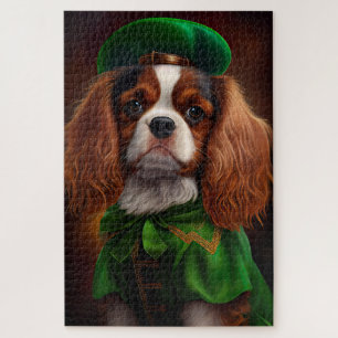 Puzzle Le roi Cavalier Charles Spaniel à la Saint Patrick