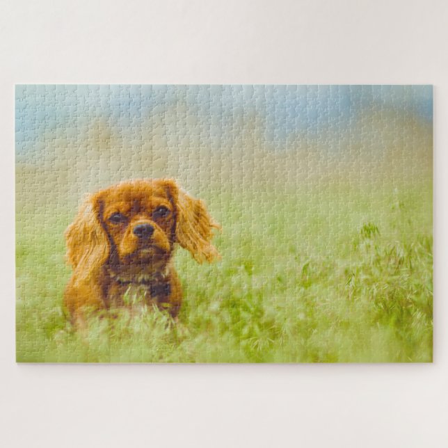 Puzzle Le roi Charles Spaniel Chien. (Horizontal)