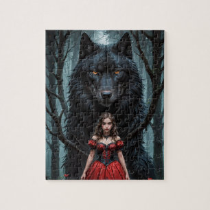 Puzzle Le rouge et le loup noir