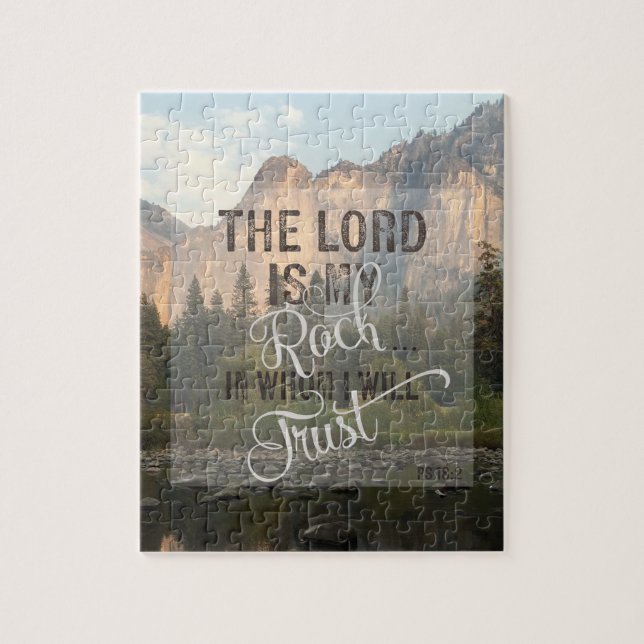 Puzzle Le Seigneur est mon Rocher - Ps 18:2 (Vertical)