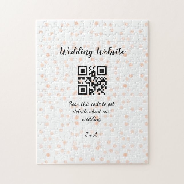 Puzzle Le site web mariage scanner code QR pour les détai (Vertical)