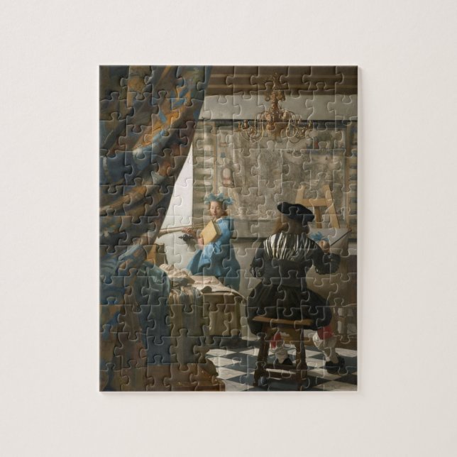 Puzzle Le studio de l'artiste, c.1665-66 (huile sur la (Vertical)