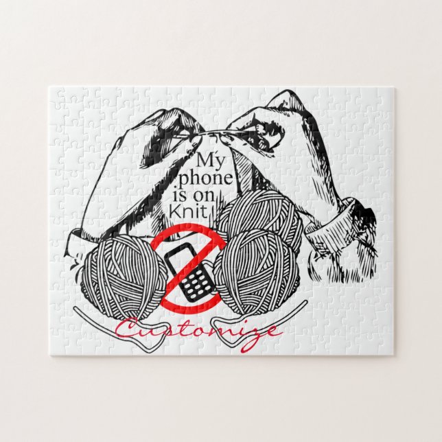 Puzzle Le téléphone est sur Knit Thunder_Cove (Horizontal)