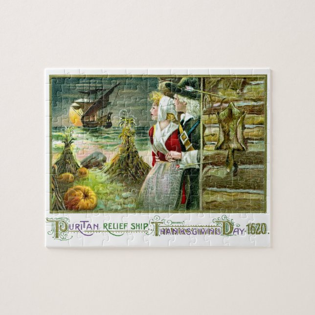 Puzzle Le thanksgiving du pèlerin de 1620 (Horizontal)