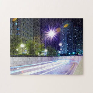 Puzzle Le trafic brouillé la nuit