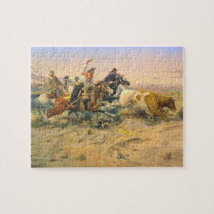 Puzzle Le troupeau de pêcheurs à la ligne C Russell 1897