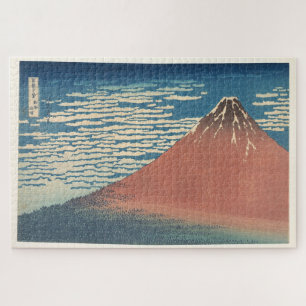 Puzzle Le vent léger, le matin clair : le Fuji rouge de H
