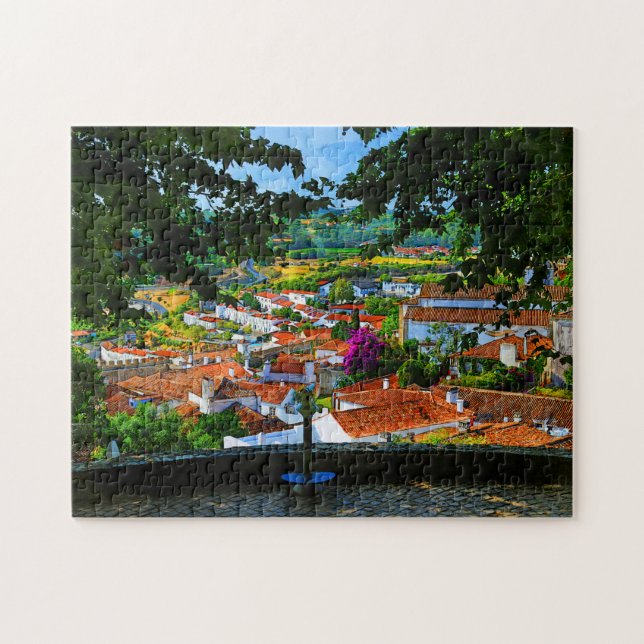 Puzzle Le Véritable Village Château Portugal-Obidos (Horizontal)