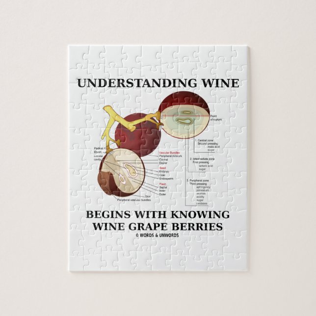 Puzzle Le vin de compréhension commence par connaître le (Vertical)