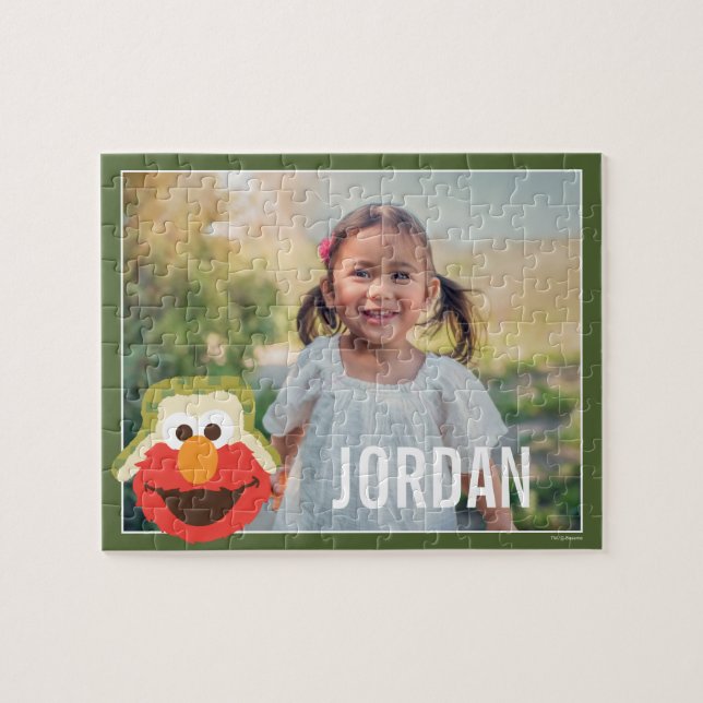 Puzzle Le visage d'Elmo Woodland | Ajouter Votre Nom (Horizontal)