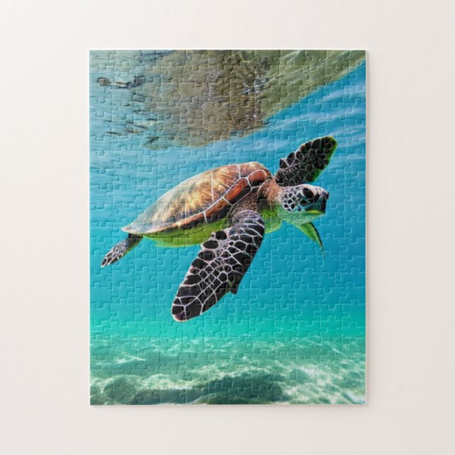 Puzzle Le voyage d'une tortue de mer (Vertical)
