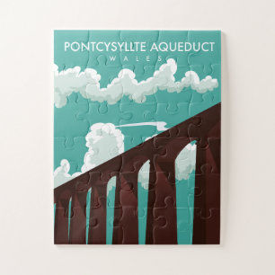 Puzzle Leaderfoot Viaduc Ecosse affiche Voyage Jigsaw P
