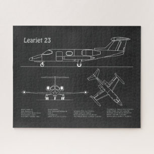 Puzzle Learjet 23 - Plans de dessin du plan directeur de 