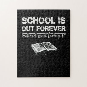 Puzzle L'École Est Sortie Pour Toujours Retraitée Et L'