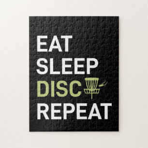 Puzzle Lecteur de golf sur disque Eat Sleep Disk Golf R