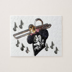Puzzle lecteur trombone de conception de musique