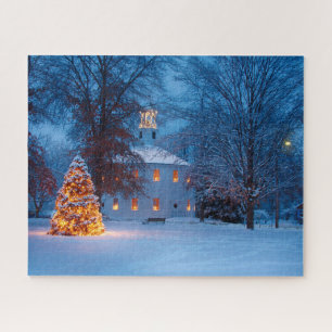Puzzle L'église ronde du Vermont à Noël
