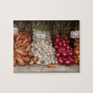 Puzzle Légume - Patates douces, Ail et Oignons