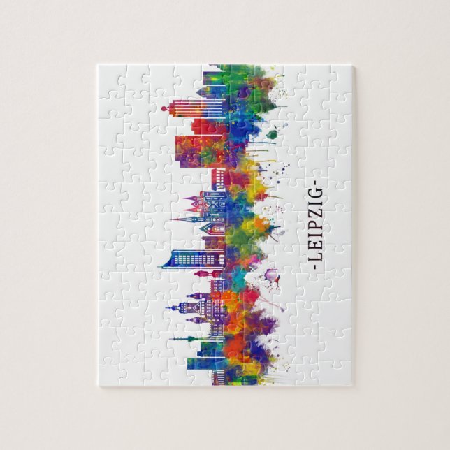 Puzzle Leipzig Germany Skyline (Vertical)