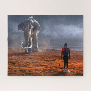 Puzzle L'éléphant d'Imaginaire et l'homme