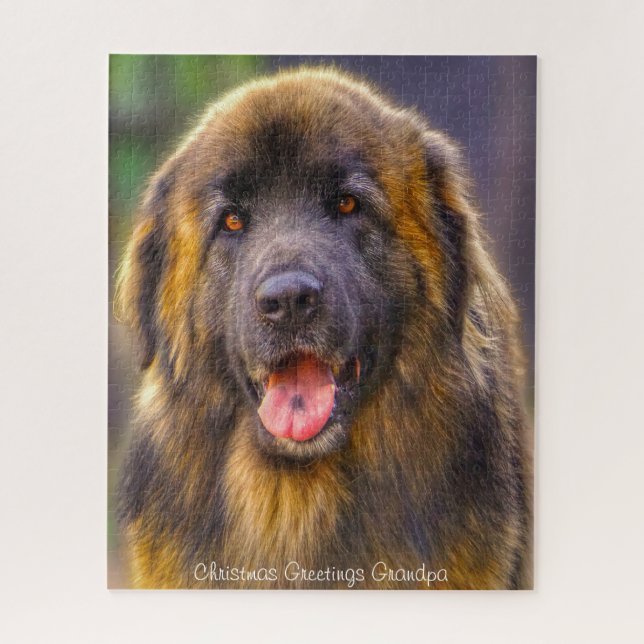 Puzzle Leonberger Dog. (Vertical)