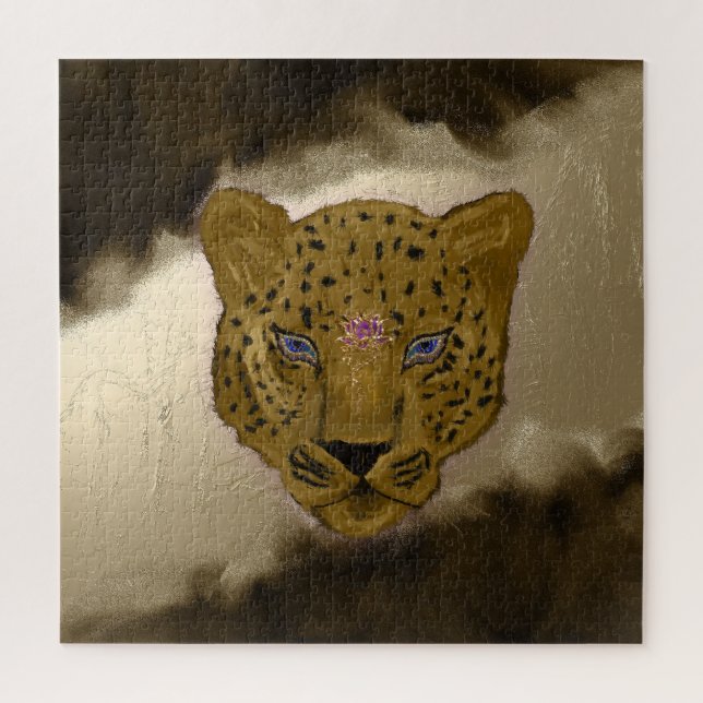 Puzzle Leopard Avec Géode Brown (Vertical)