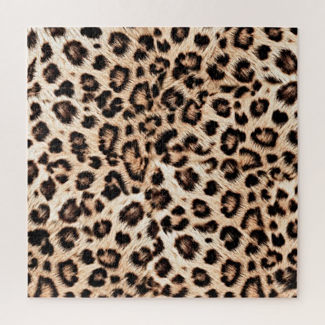 Puzzle Leopard Design Motif : Wild Elegance. (Vertical)