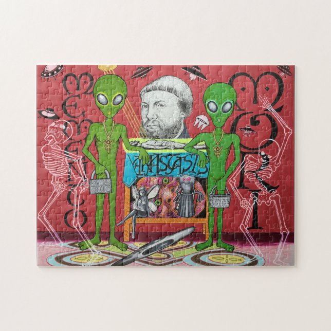 Puzzle Les Ambassadeurs Aliens (Hommage à Hans Holbein) (Horizontal)