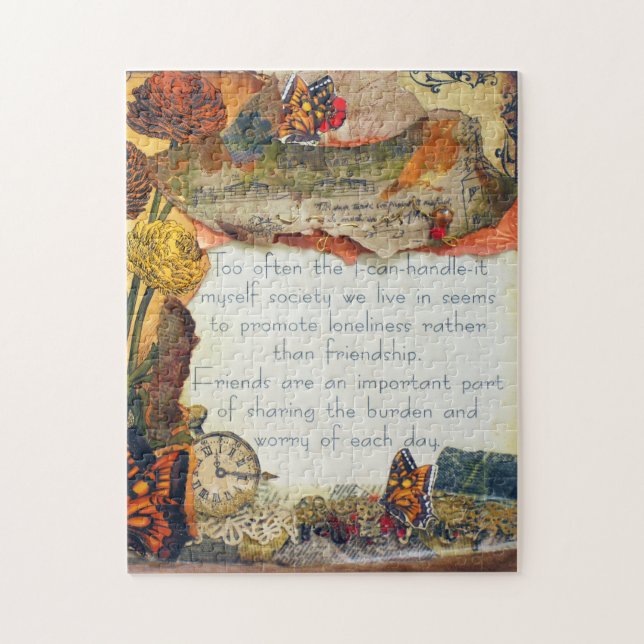 Puzzle Les amis sont un important collage multimédia mixt (Vertical)