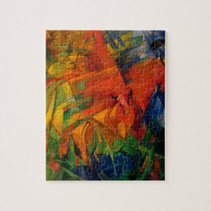 Puzzle Les animaux dans un paysage par Franz Marc