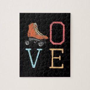 Puzzle les années 70 patinage amoureux - patinage à roule