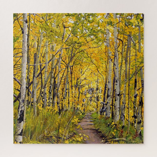 Puzzle Les arbres d'Aspen aux couleurs de l'automne (Vertical)