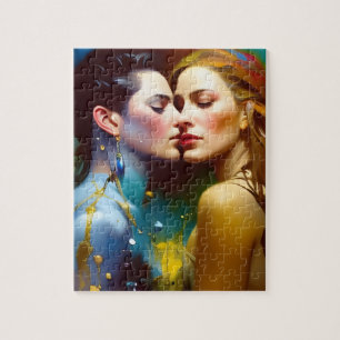 Puzzle Les Beaux Amateurs Lesbiens Peinture Colorée