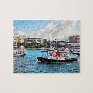 Puzzle Les Bermudes - remorqueur entrant dans le port de