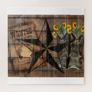 Puzzle Les bottes de l'Ouest de Pistol Cowboy du Texas St