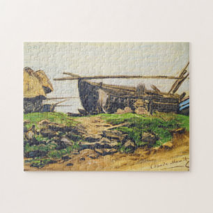 Puzzle Les Calogs & Boats à Etretat Monet Art