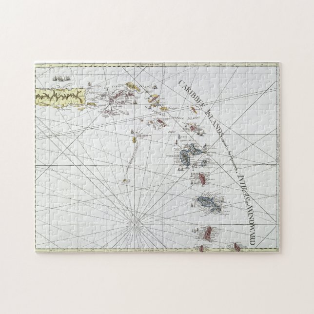 PUZZLE LES CARAÏBE : CARTE, 1775 (Horizontal)