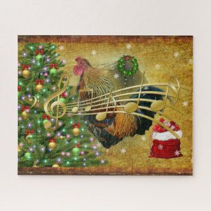 Puzzle Les chants de Noël des coqs Vintages