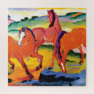 Puzzle Les Chevaux rouges par Franz Marc