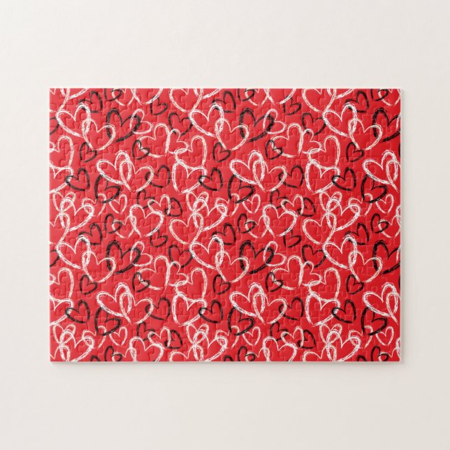 Puzzle Les coeurs manuscrits de Valentine (Horizontal)