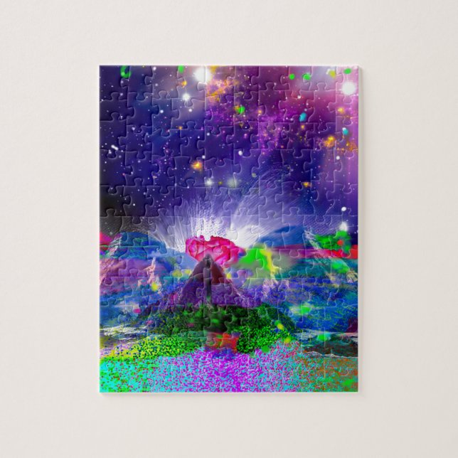 Puzzle Les couleurs et les étoiles allument la nuit (Vertical)