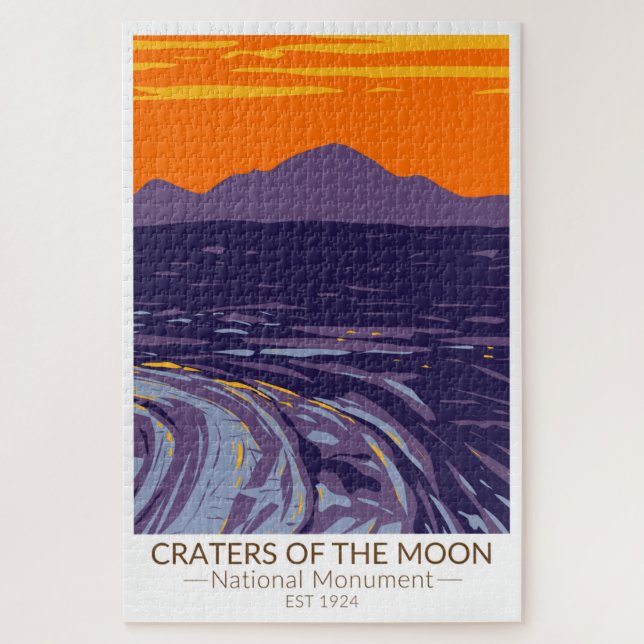 Puzzle Les cratères du Monument National de la Lune Idaho (Vertical)
