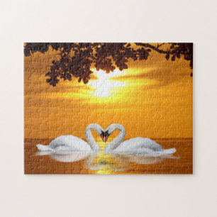 Puzzle Les cygnes amoureux