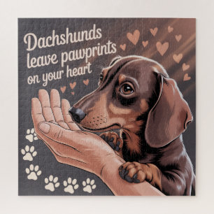 Puzzle Les Dachshunds Laissent des Empreintes de Patte su