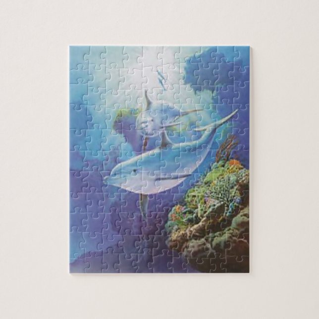 Puzzle Les Dauphins Sous La Mer (Vertical)
