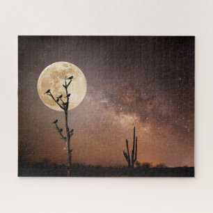 Puzzle Les déserts   Cactus Saguaro avec oiseaux dans le 
